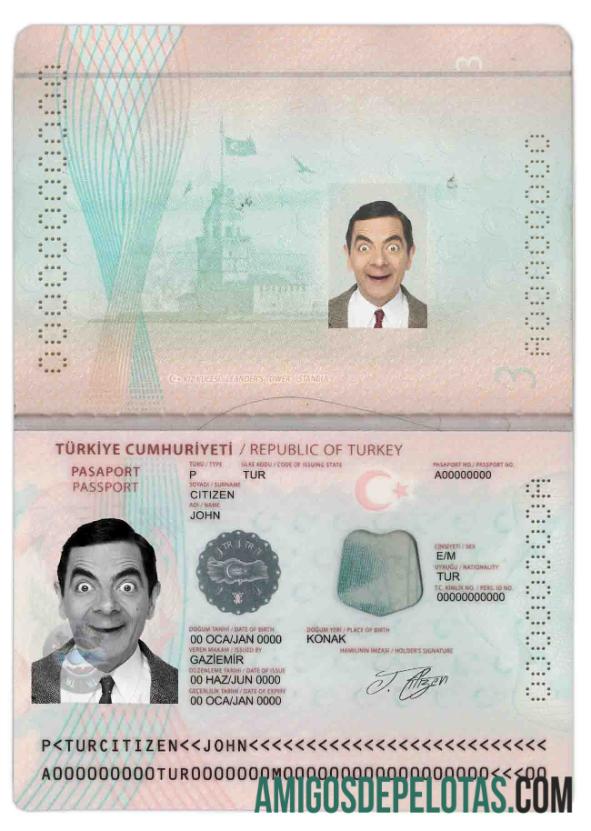 Novo passaporte da Turquia baixar para verificação